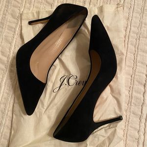 J. Crew Collection Elsie Black Suede Pumps